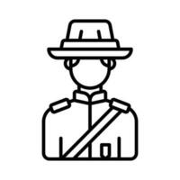 Canadian mounted police officer vector design in trendy style, ready to use and download icon