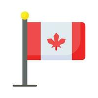 Grab this beautifully designed icon of canadian flag in trendy style vector