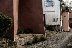 A beautiful medieval citadel city of Sighisoara in the heart of Romania, Transylvania travel destination in Eastern Europe. photo