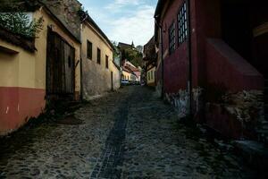 un hermosa medieval ciudadela ciudad de suspiro en el corazón de Rumania, transilvania viaje destino en oriental Europa. foto