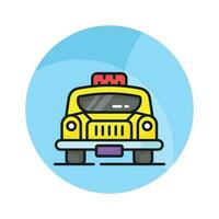 un icono de Taxi en de moda estilo, local transporte automóvil vector