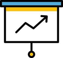 ilustración de vector de tablero analítico en un fondo. símbolos de calidad premium. iconos vectoriales para concepto y diseño gráfico.