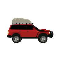 SUV car isolated on white background. Vector SUV car. Sport utility Vehicles cartoon car isolated.