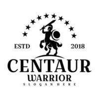 centauro logo - caballo arquero Sagitario vector diseño