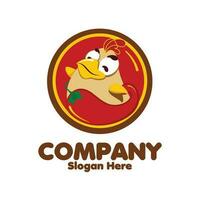 chicken mascot cartoon in vector