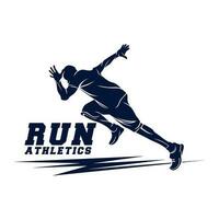 corriendo y maratón logo vector