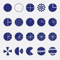 20 circle shapes set template design vector