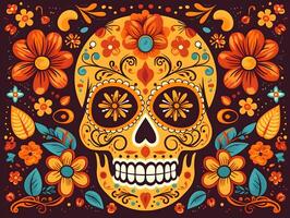 ai generado - dia Delaware muertos - día de el muerto - mexico - oscuro antecedentes foto