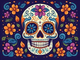 - Dia de Muertos - Day of the Dead - Mexico - Dark Background photo