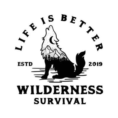 Hand drawn travel badge with pine trees textured vector illustration and  Wanderlust  inspirational lettering.