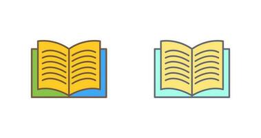 icono de vector de pluma y libro único