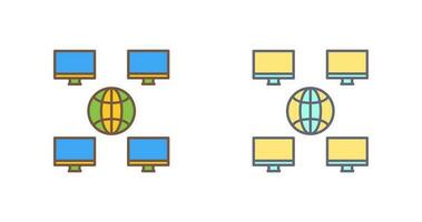 Unique Company Network Vector Icon