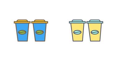 Two Coffees Vector Icon