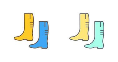 icono de vector de botas de jardinería