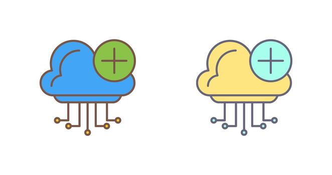icono de vector de computación en la nube
