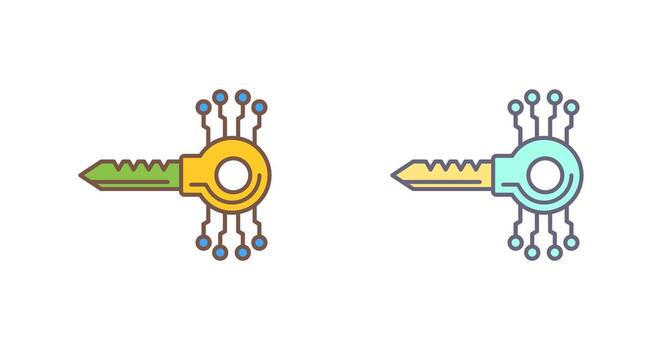 icono de vector de código clave