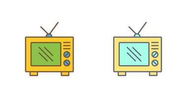 viejo, tv, vector, icono vector