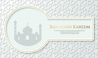 Ramadán kareem saludo tarjeta islámico vector diseño