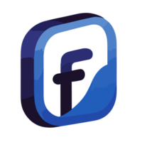 Facebook Symbol transparent Hintergrund, ai generativ png