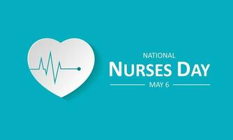 National Nurses Day May 06 Background vector illustration