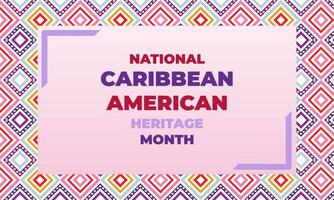 National Caribbean American Heritage Month Background Vector Illustration