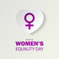 National Women's Equality Day August 26 Background Vector Illustration