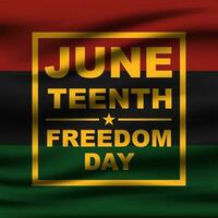 Happy Juneteenth june 19 freedom day background Vector illustration