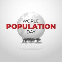 World Population Day July 11 background Vector Illustration