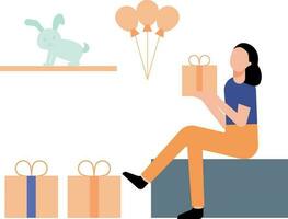 There is a girl's gift shop. vector