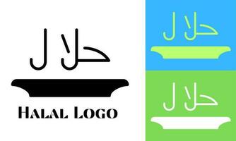 Halal food certified icon. Halal food labels Icon. Halal icons illustration vector