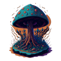 mushroom illustration in transparent background png