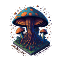 mushroom illustration in transparent background png