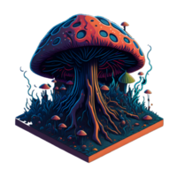 mushroom illustration in transparent background png