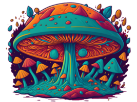 mushroom illustration in transparent background png