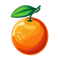 Orange fruit transparent arrière-plan, ai génératif png