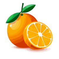 Orange Obst transparent Hintergrund , ai generativ png