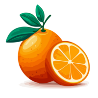 Orange fruit transparent Contexte ,ai génératif png