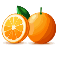 Orange Obst transparent Hintergrund , ai generativ png