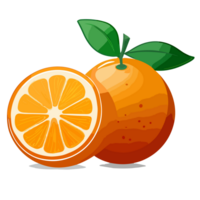 Orange fruit transparent Contexte ,ai génératif png