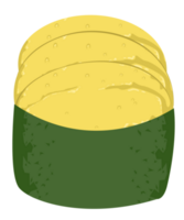 uni e pettine maki. gunkan maki, riso avvolto nel nemmeno io alga marina. giapponese cibo. illustrazione png