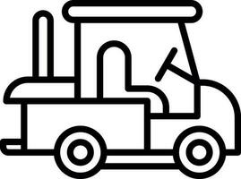 Golf cart Vector Icon Design