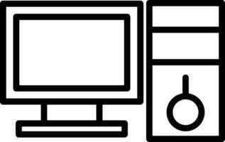 Desktop computer Vector Icon Design