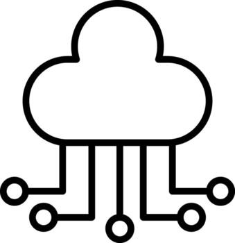 diseño de icono de vector de computación en la nube
