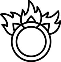 diseño de icono de vector de anillo de fuego