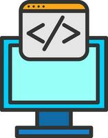 diseño de icono de vector de programación web