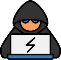 diseño de icono de vector de hacker