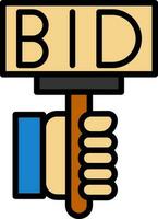 Bid Vector Icon Design