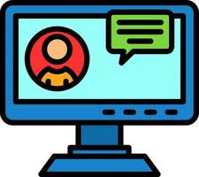 Video chat Vector Icon Design