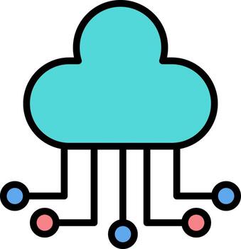 diseño de icono de vector de computación en la nube
