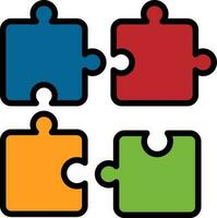 Puzzle Vector Icon Design